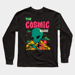 Cosmic Alien Dude Trippy Long Sleeve T-Shirt